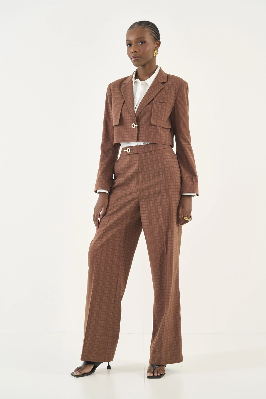 Blazer Comfort Estampado Encurtado Estampados