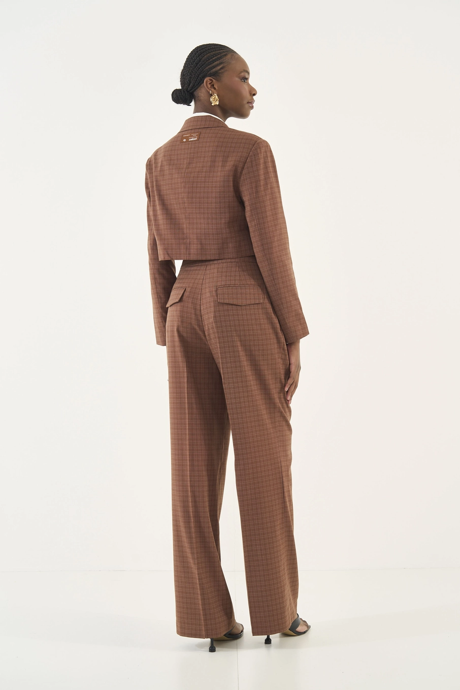 Blazer Comfort Estampado Encurtado Estampados