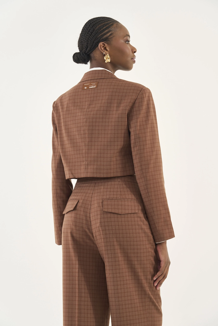 Blazer Comfort Estampado Encurtado Estampados