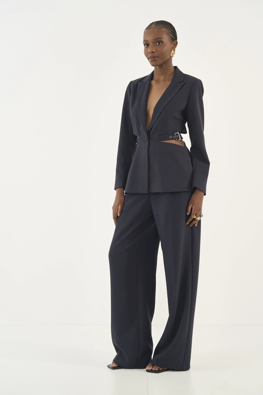 Blazer Alfaiataria Cut Out Preto