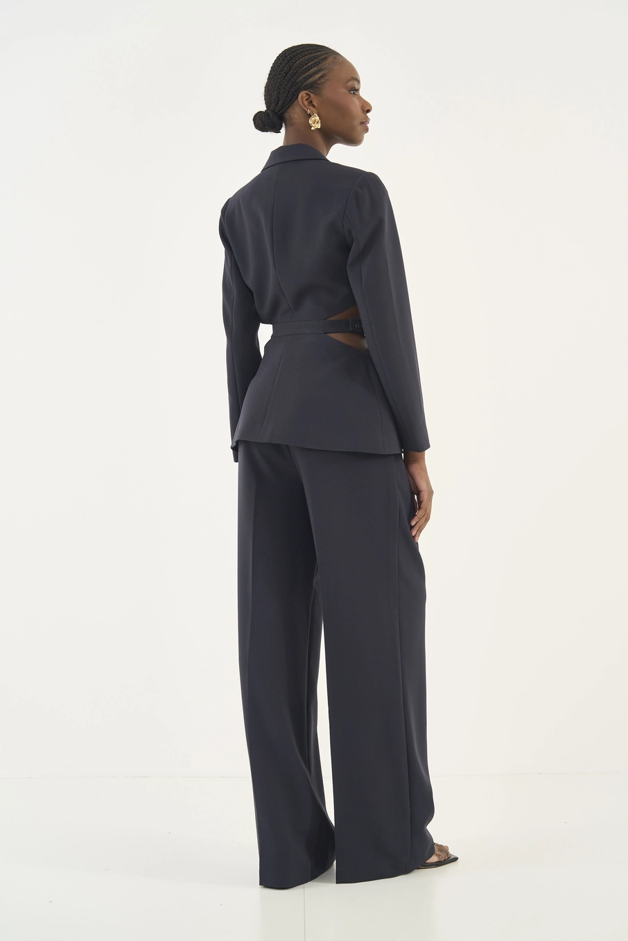 Blazer Alfaiataria Cut Out Preto