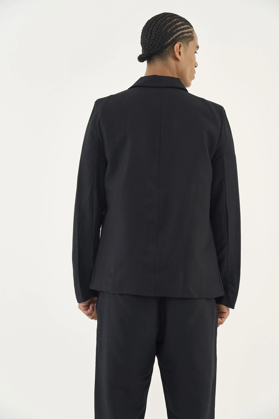 Blazer Alfaiataria Masculino Com Linho Preto