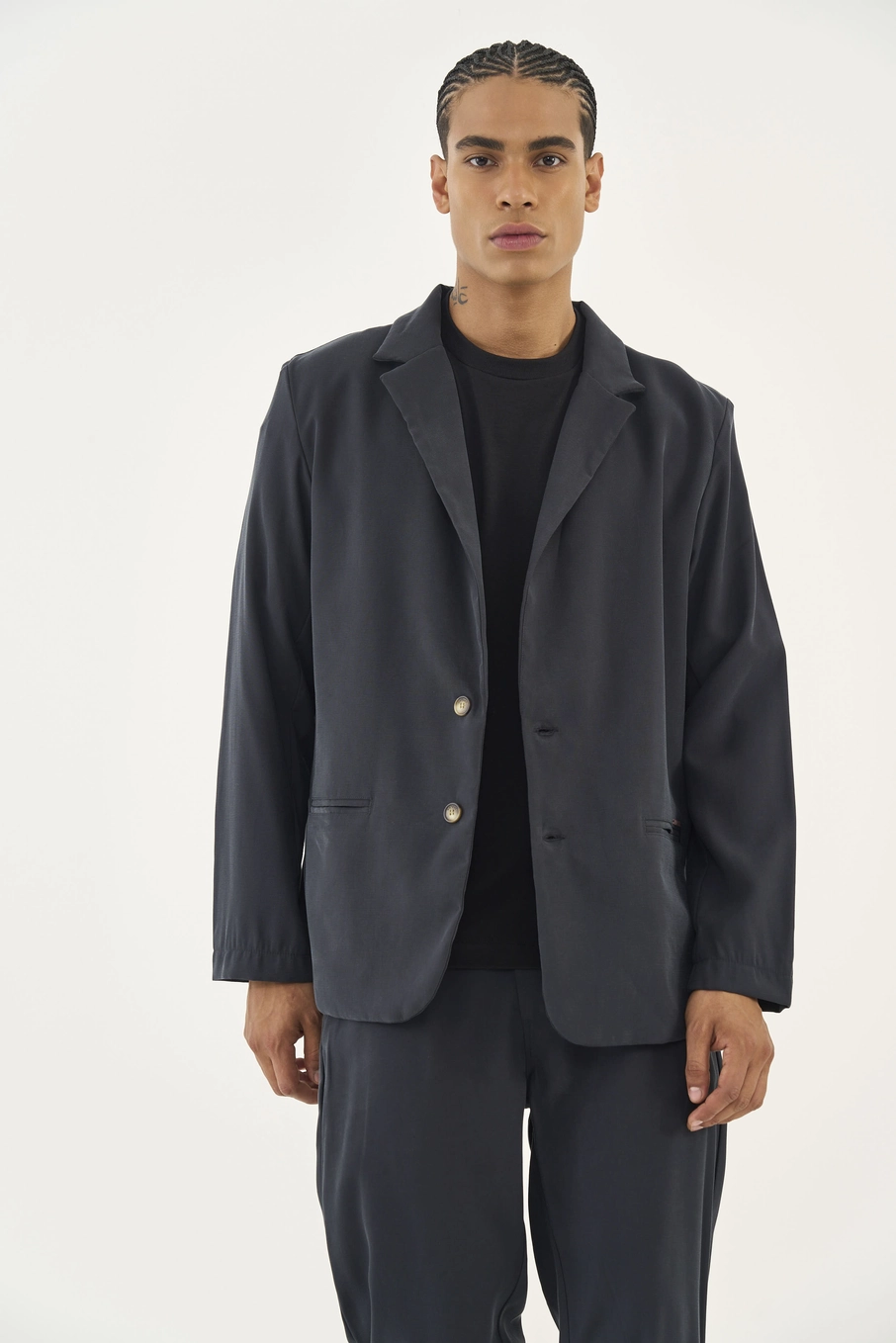 Blazer Masculino Em Alfaiataria Preto