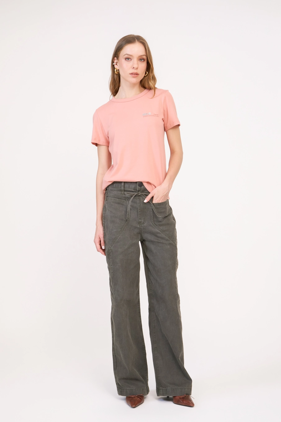 Camiseta Feminina Box Regular Rosa 3