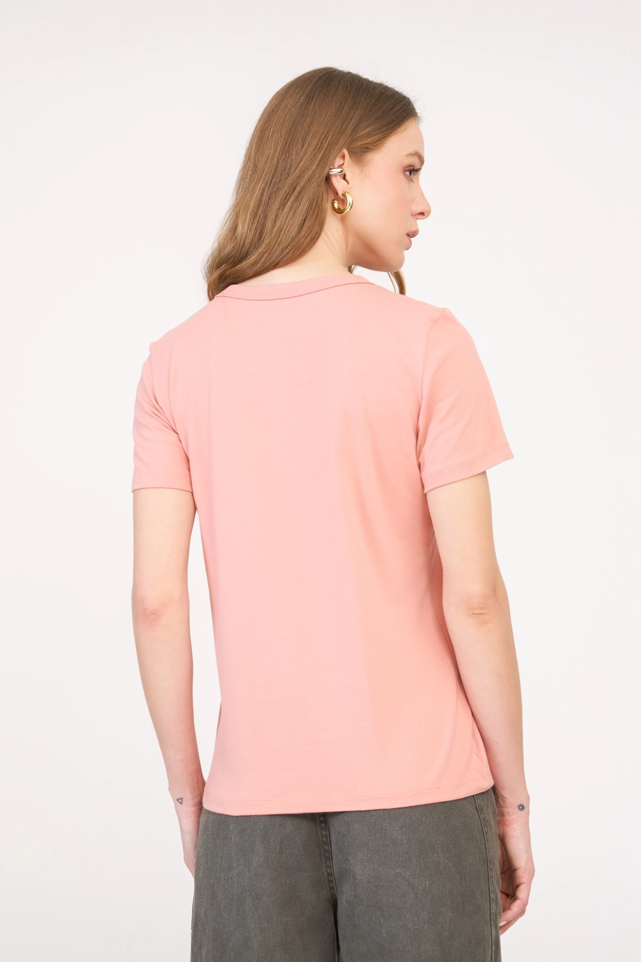 Camiseta Feminina Box Regular Rosa 2