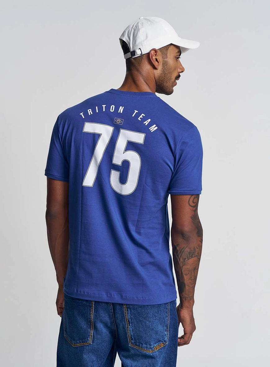 Camiseta Masculina Regular Estampada - Copa Azul 2