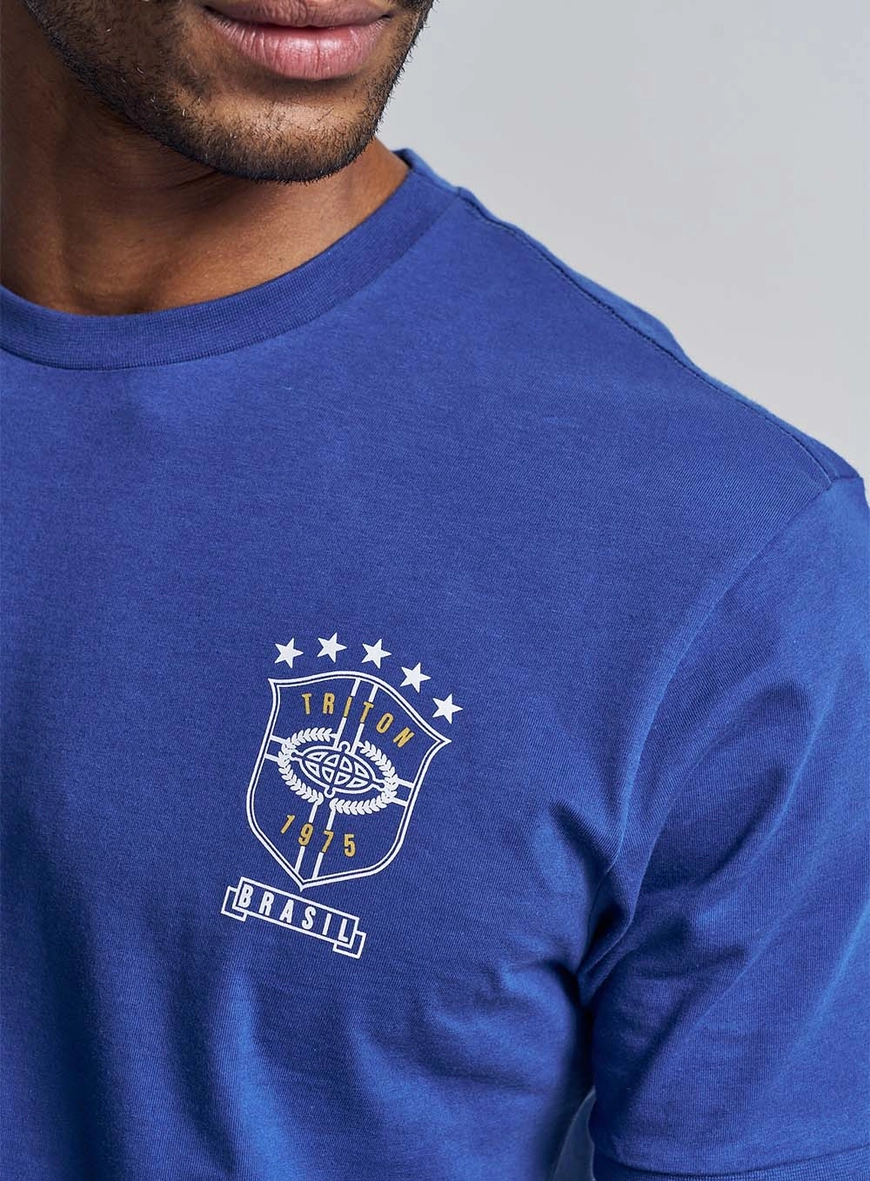 Camiseta Masculina Regular Estampada - Copa Azul 3