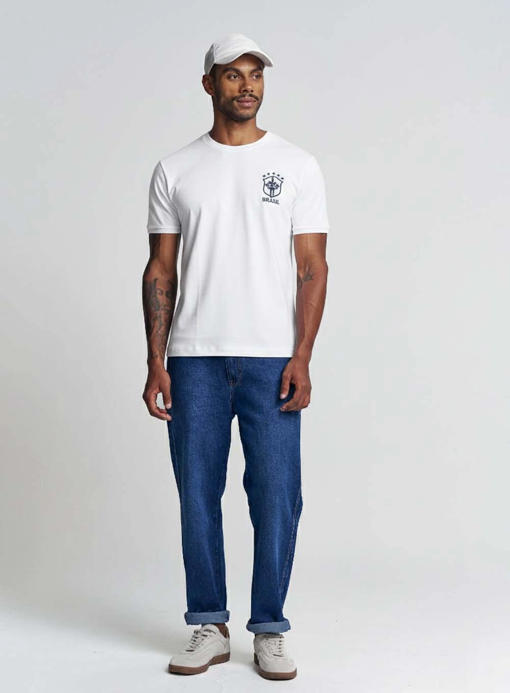 Camiseta Masculina Regular Estampada - Copa Branco 4