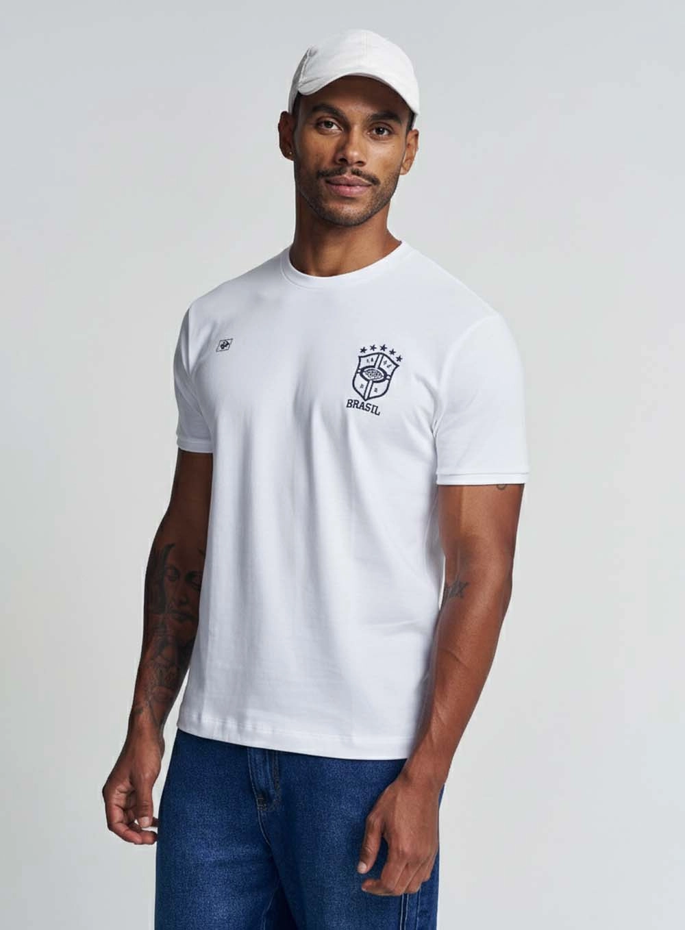 Camiseta Masculina Regular Estampada - Copa Branco 1