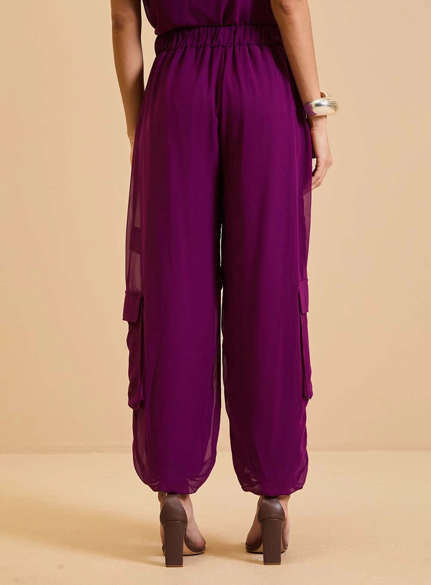 Calça Feminina Ampla - Aladin Roxo