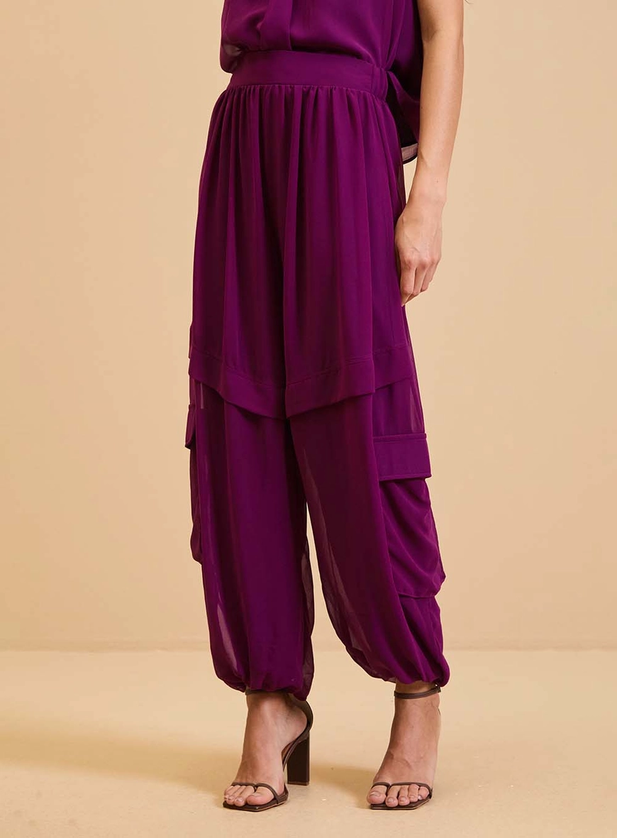 Calça Feminina Ampla - Aladin Roxo