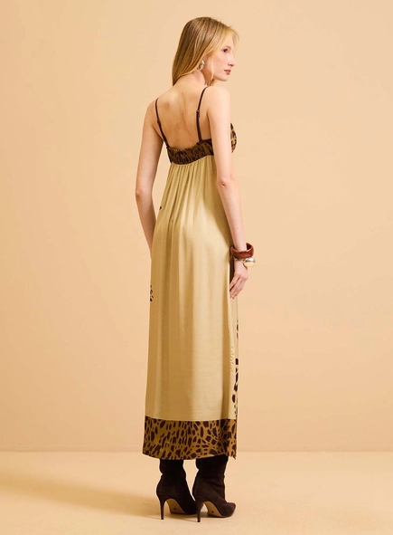 Vestido Midi Slip Orquídea Noir