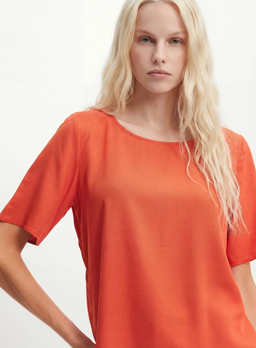 Blusa Comfort Manga Curta Vermelho 4