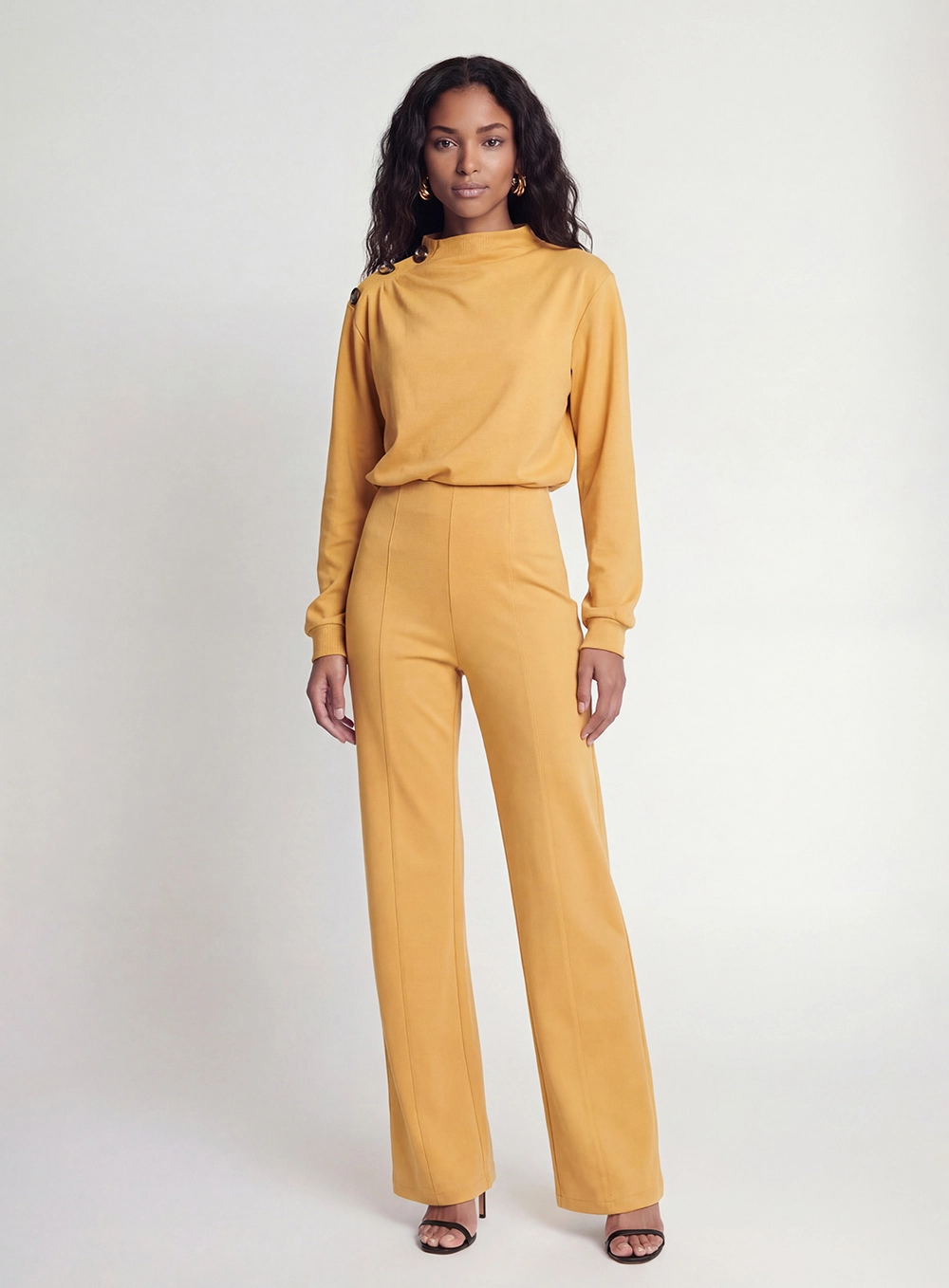 Blusão Feminino Comfort Gola Alta Amarelo 3