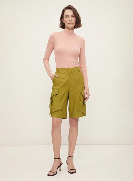 Blusa Tule Slim Manga Longa
