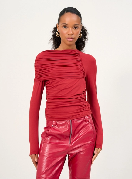 Blusa Feminina Manga Longa Um Ombro