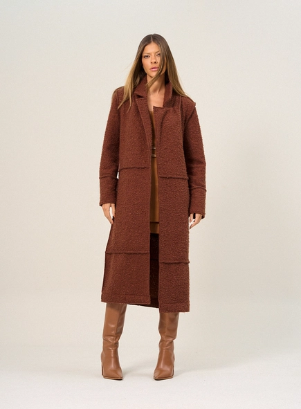 Casaco Feminino Longo Texturizado