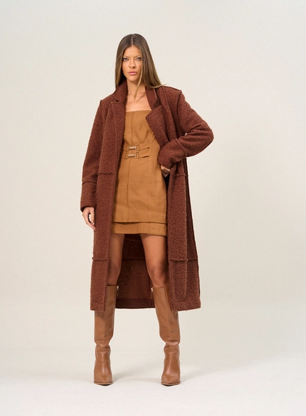 Casaco Feminino Longo Texturizado