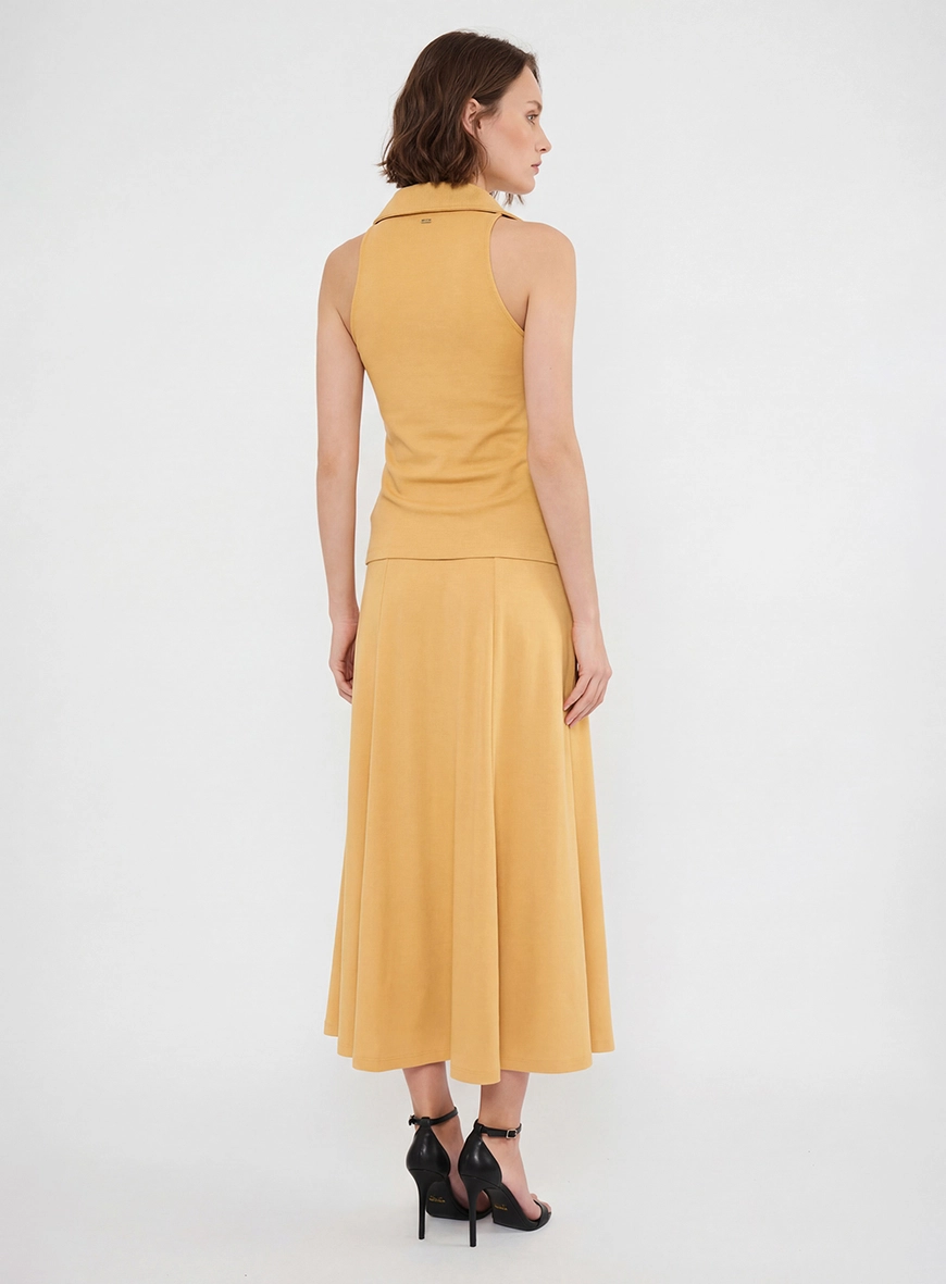 Saia Midi Circle Amarelo 2
