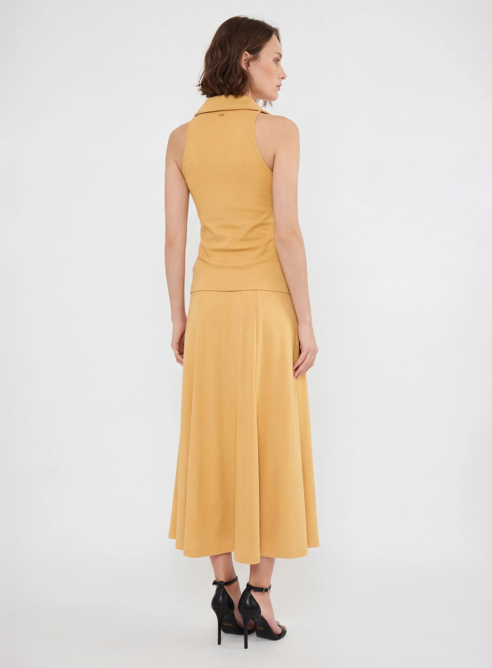 Saia Midi Circle Amarelo 2