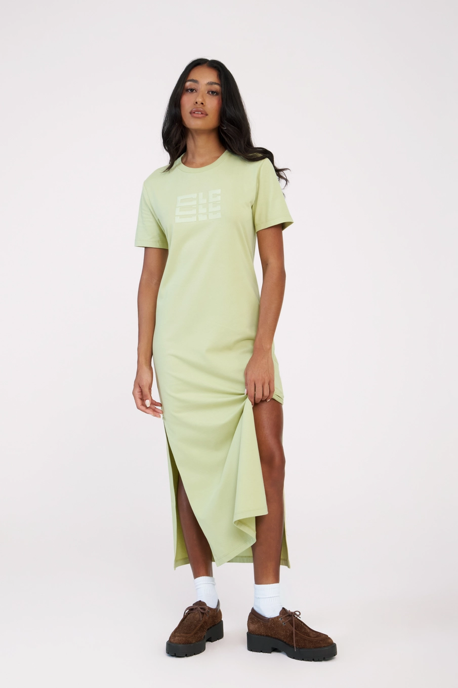 Vestido Midi T-shirt Dress Verde 5