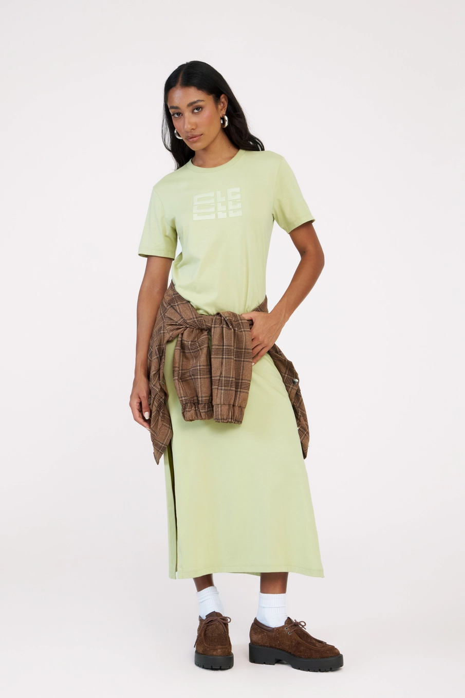Vestido Midi T-shirt Dress Verde 6