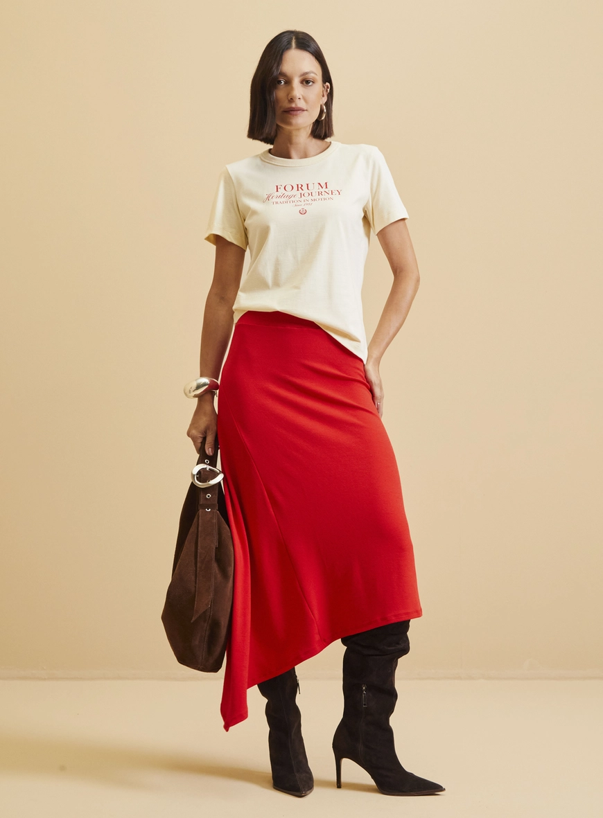 Camiseta Feminina Básica 1981 Bege