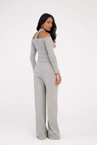 Calça Feminina Comfort Texturizada Cintura Média