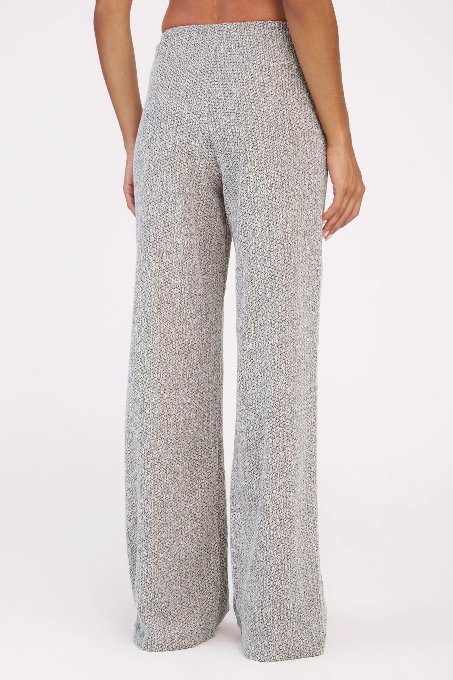 Calça Feminina Comfort Texturizada Cintura Média Bege 4