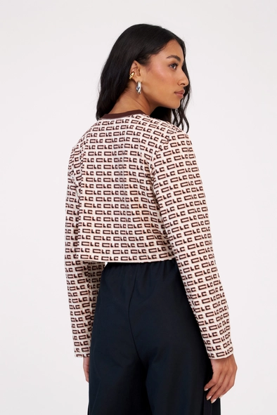 Camiseta Feminina Regular Monograma Scarf