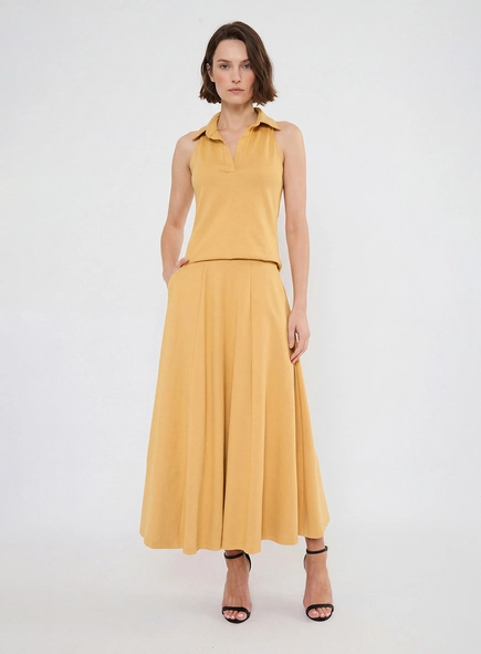 Blusa Slim Gola Polo Decote V