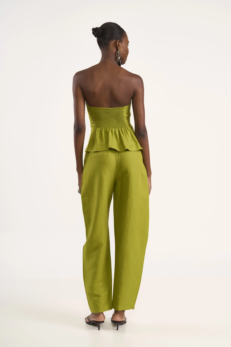 Blusa Tomara Que Caia Peplum Verde