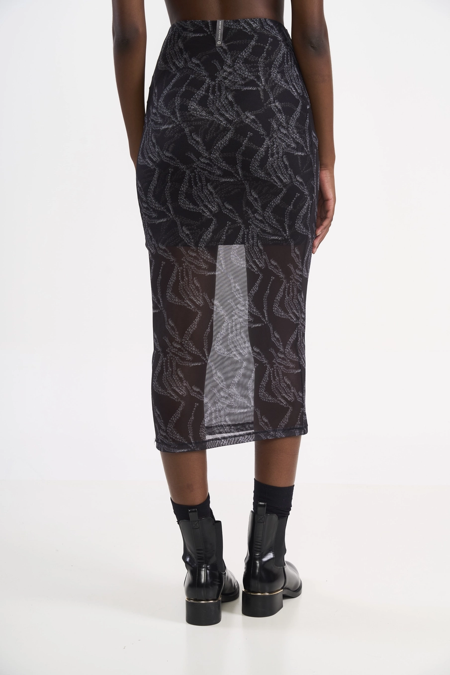 Saia Midi Em Tule Estampado Estampados