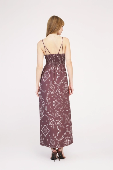 Vestido Evasê Longo Paisley