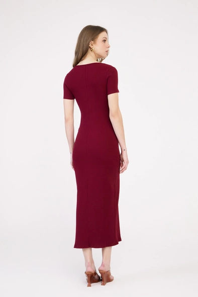 Vestido Midi Slim Canelado