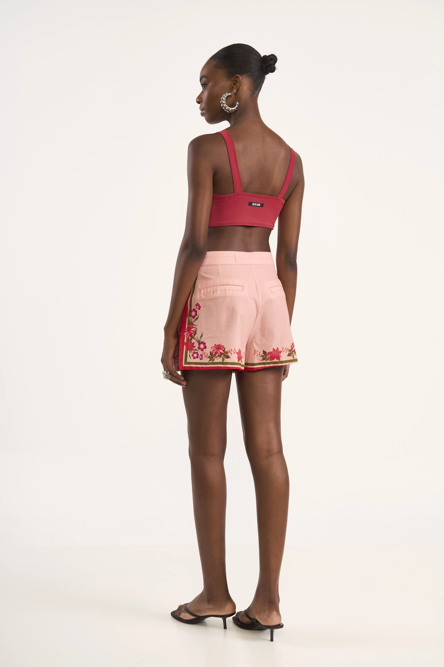 Top De Alças Com Nó Frontal Vermelho