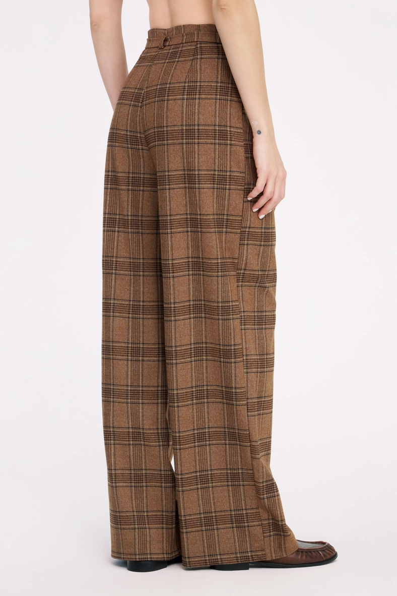 Calça Feminina Wide Leg Xadrez Estampados 4