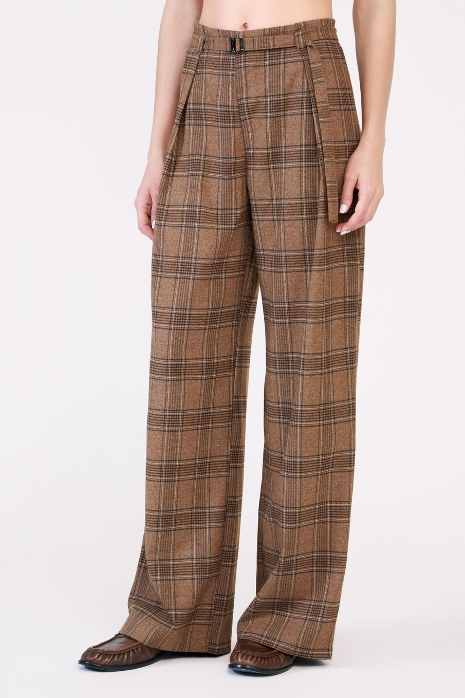 Calça Feminina Wide Leg Xadrez Estampados 3