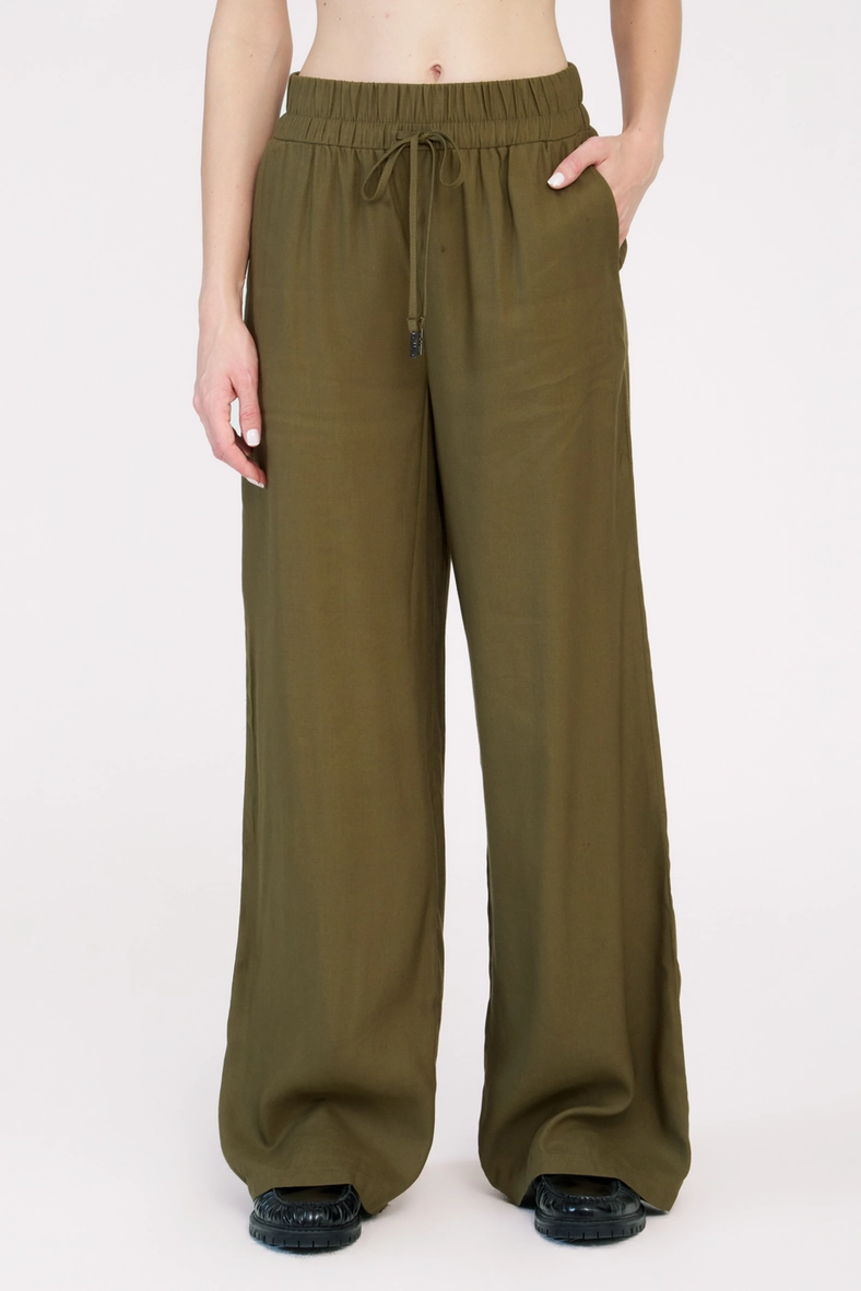 Calça Feminina Reta Cós Médio Verde 3