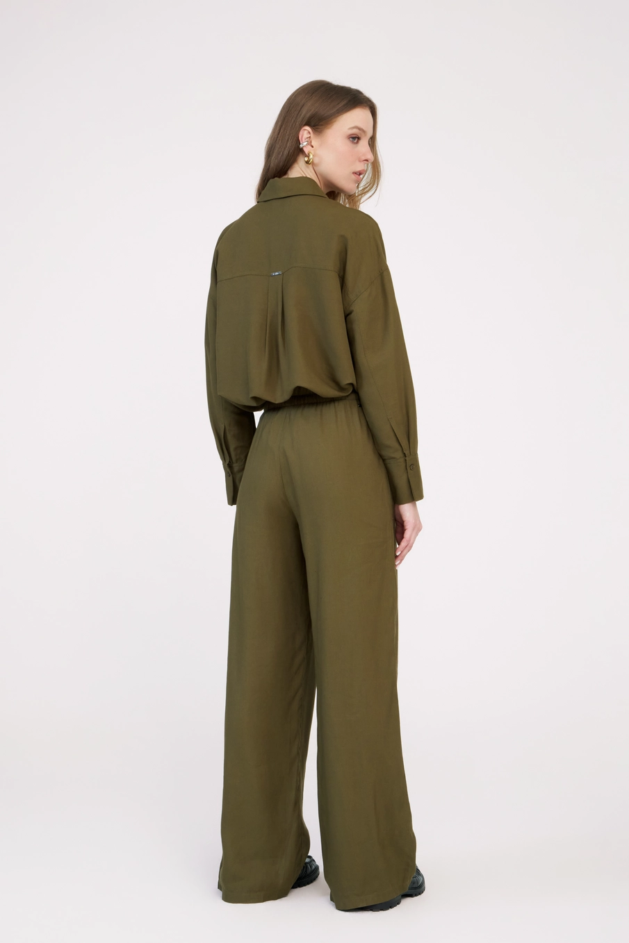 Calça Feminina Reta Cós Médio Verde 2
