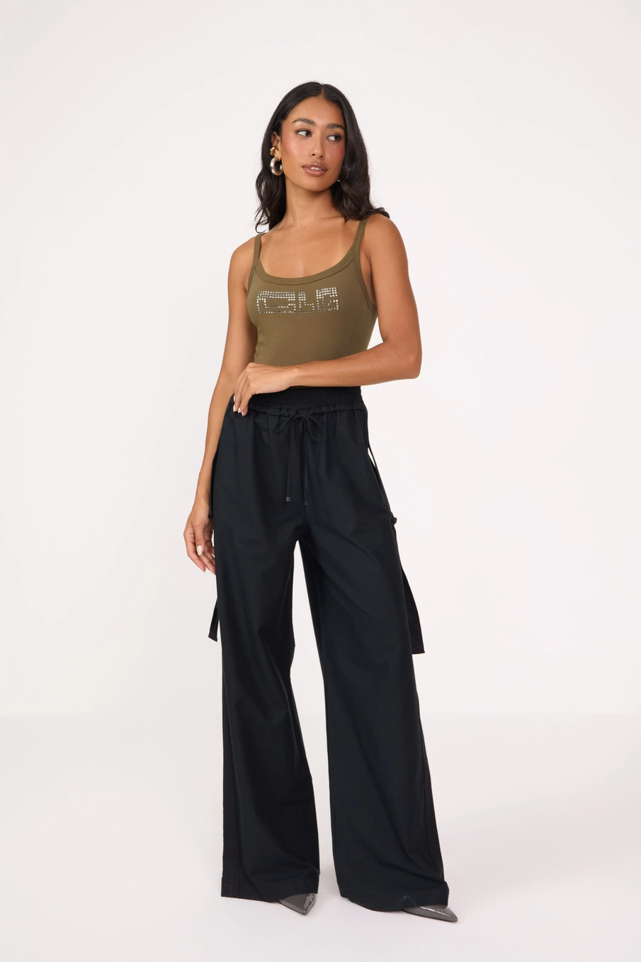 Regata Feminina Slim Com Aplicação Verde 3