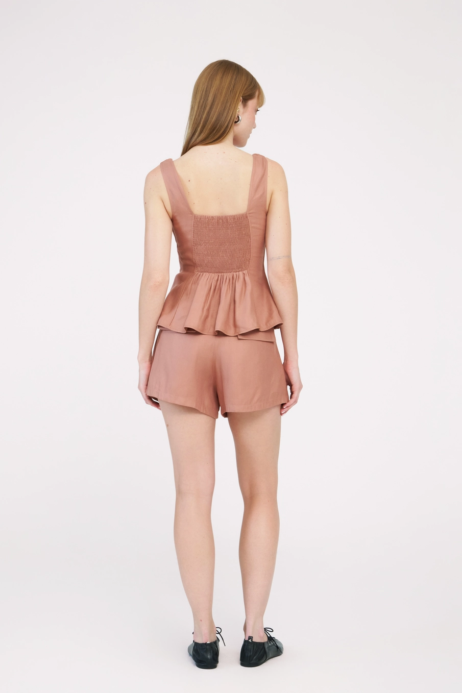 Blusa Slim Com Lastex Marrom 4