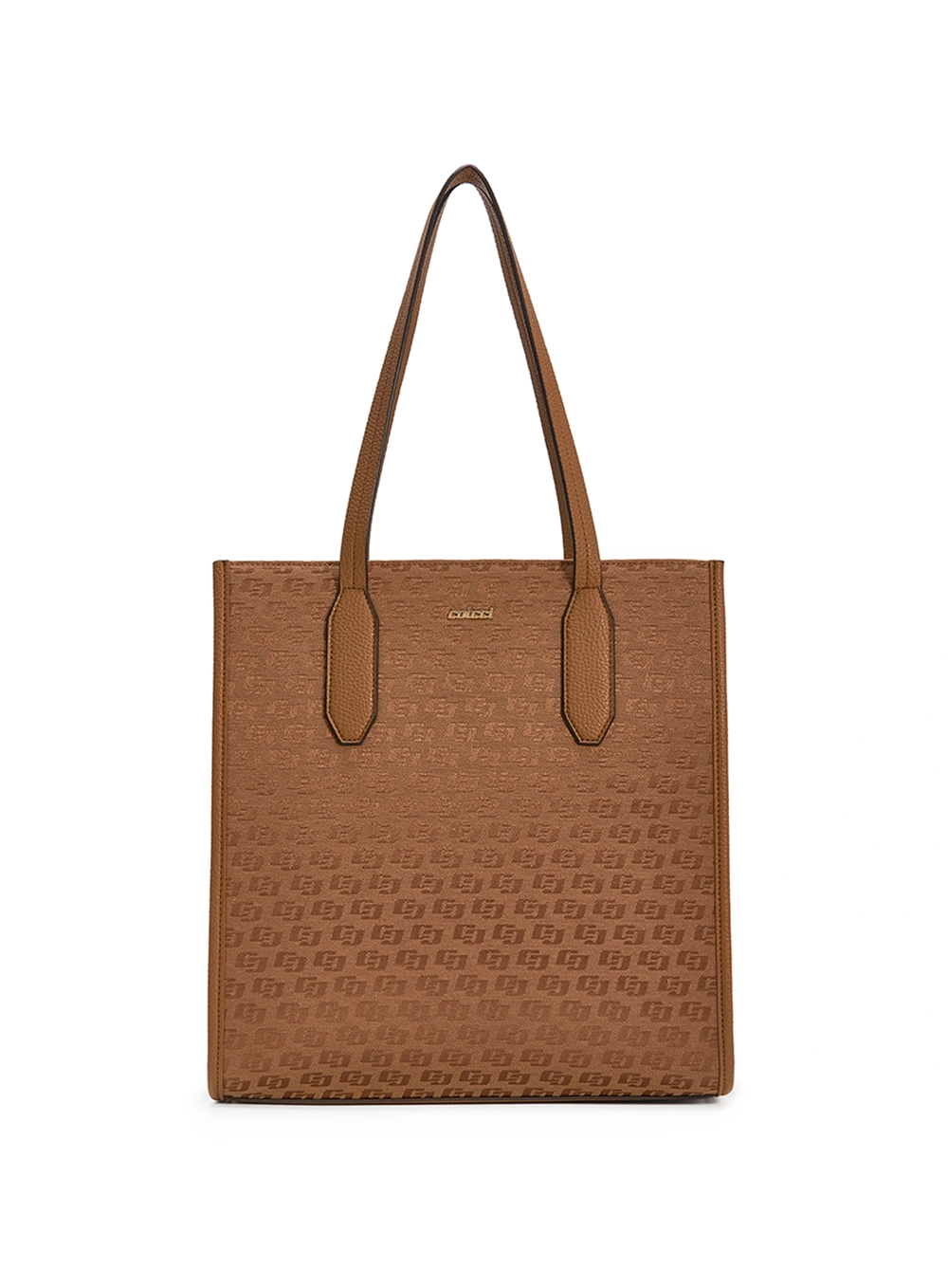 Bolsa Feminina Shop Bag Jacquard Caramelo