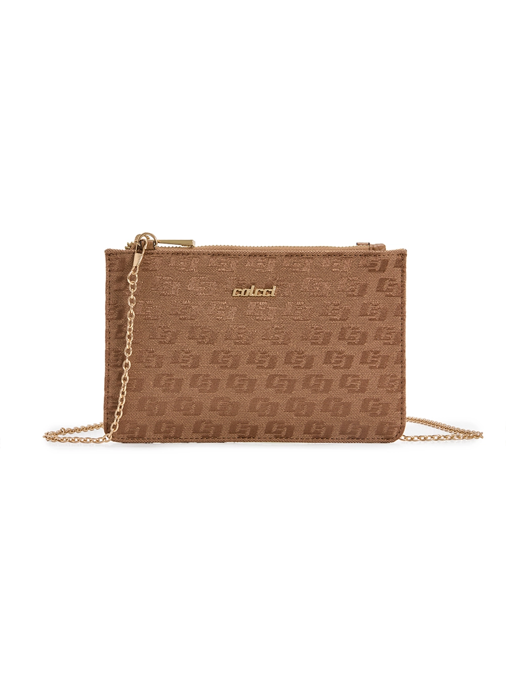Bolsa Feminina Flat Jacquard Caramelo
