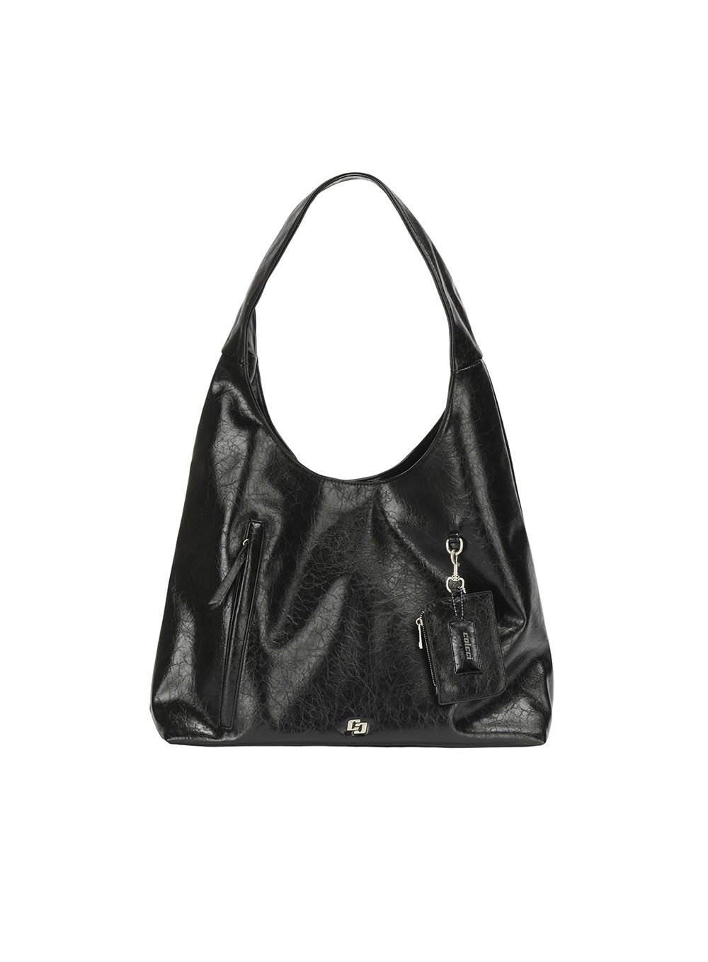 Bolsa Feminina Hobo Textura Preto