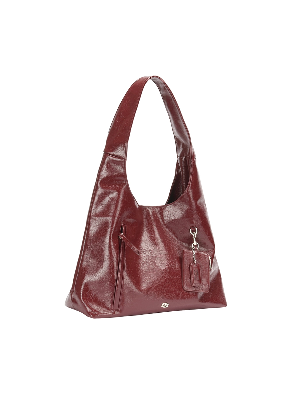 Bolsa Feminina Hobo Textura Bordô
