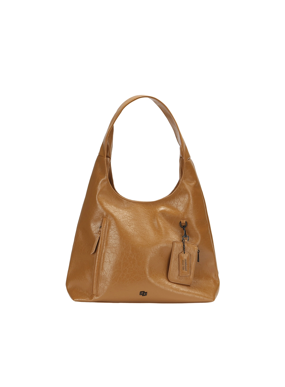 Bolsa Feminina Hobo Textura Marrom Ebbela