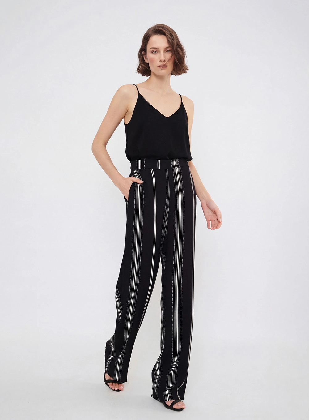 Calça Alfaiataria Feminina Reta Estampada Estampados 1