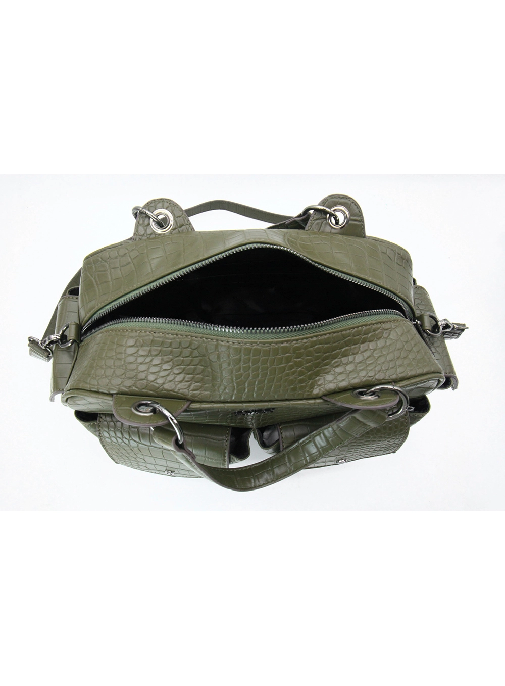 Bolsa Feminina Shoulder Croco Verde