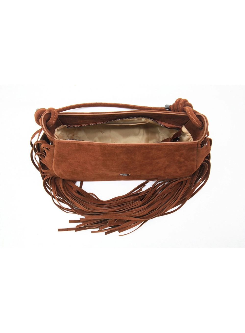 Bolsa Feminina Shoulder Franja Caramelo